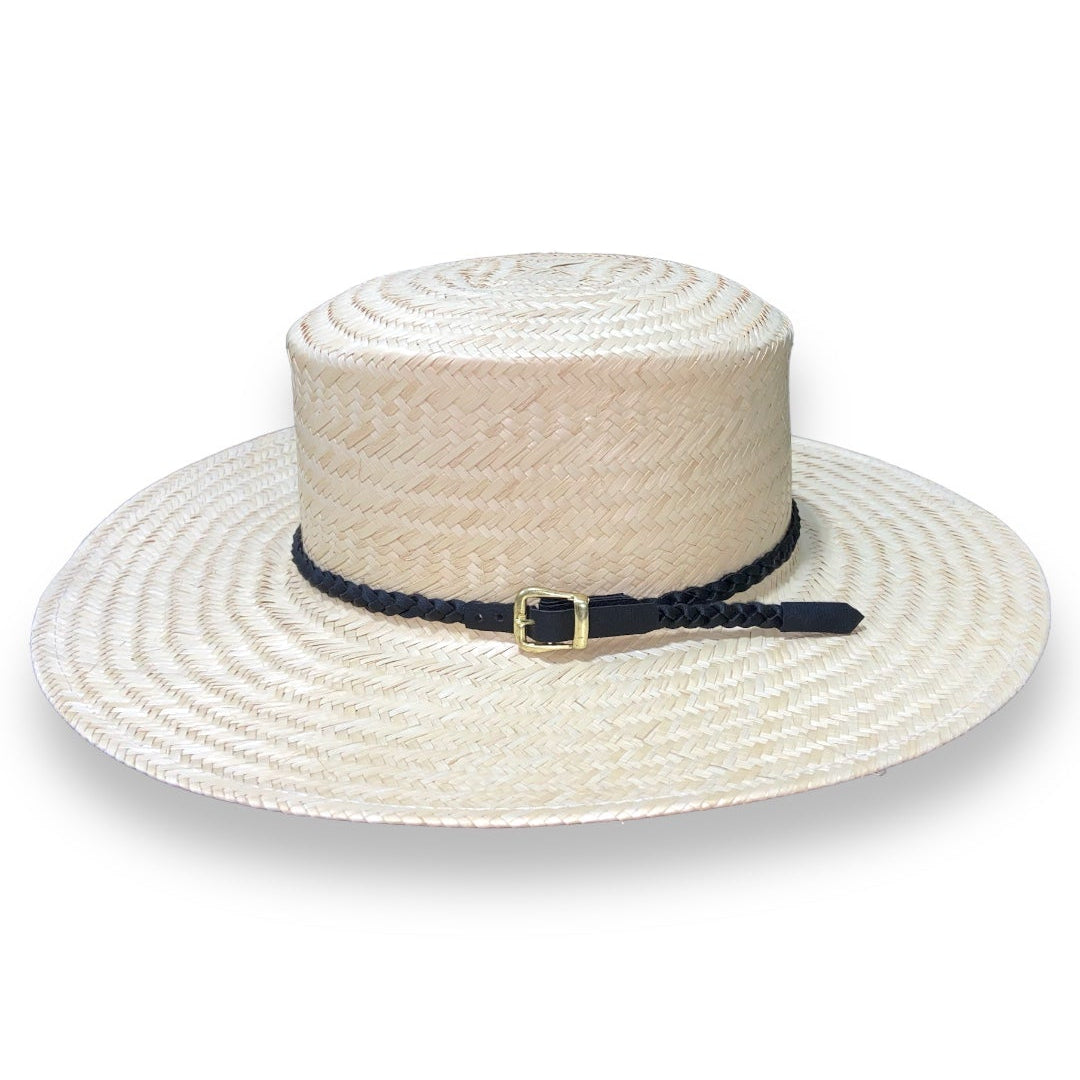 Paris straw hat with braided band