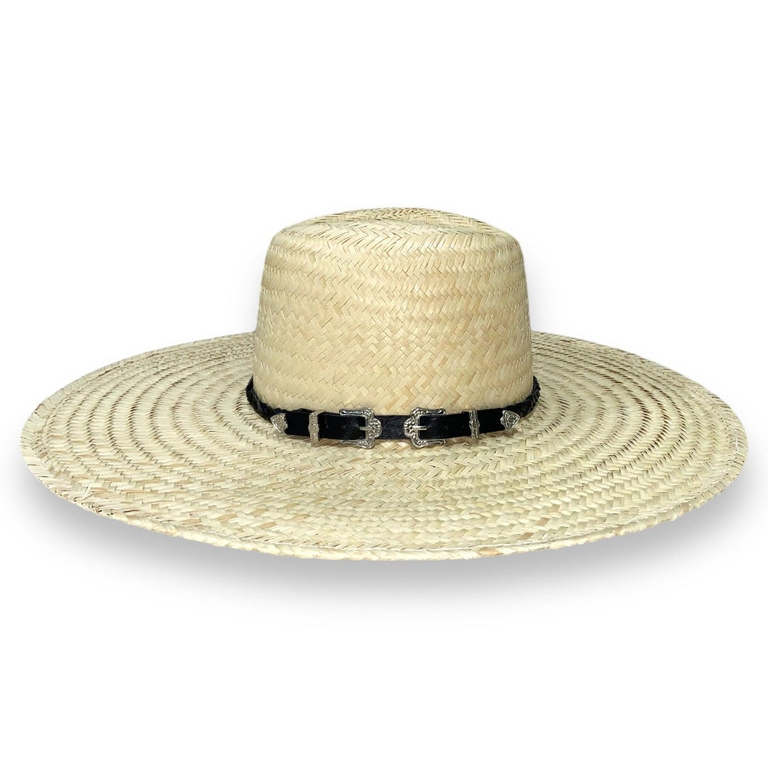 Sombrero de paja Campeiro con banda trenzada doble premium