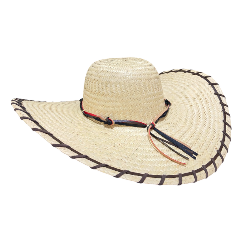 Carandá Muladeiro straw hat with interlaced leather