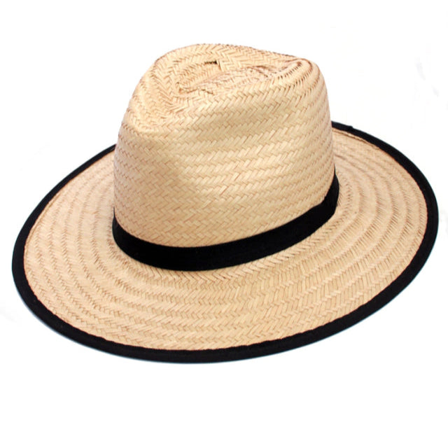 Sombrero de paja con banda elástica